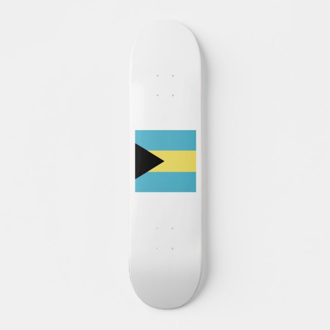 Bahamas Flag Emblem Skateboard (Front)