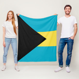 Bahamas flag fleece blanket