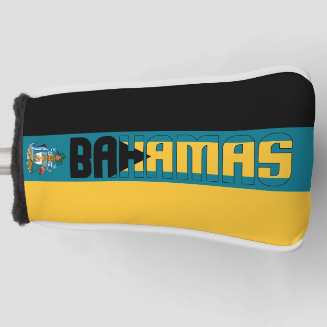 Bahamas Flag Gorgeous Patriotic Golf Head Cover (Front)