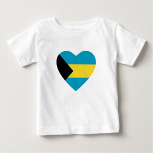 Bahamas Flag Heart T-Shirt