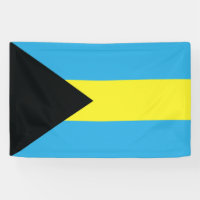 Bahamas Flag in Black, Gold, and Aquamarine