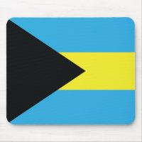 Bahamas Flag in Blue, Black, and Yellow