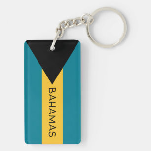 Bahamas Flag Key Ring