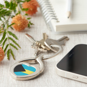 Bahamas flag key ring