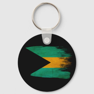 Bahamas Flag Key Ring