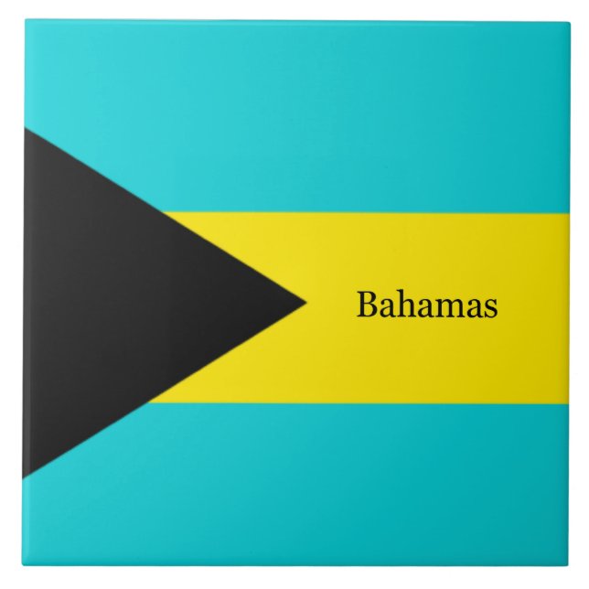 Bahamas flag, labelled tile (Front)