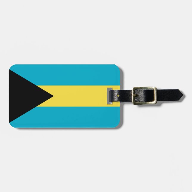 Bahamas flag luggage tag (Front Horizontal)