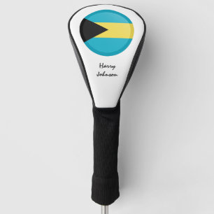 Bahamas Flag & Monogrammed Golf Clubs Covers