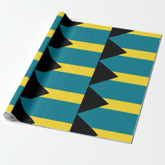 Bahamas Flag Patterned Wrapping Paper