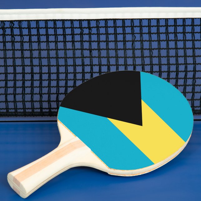 Bahamas flag ping pong paddle (Insitu)