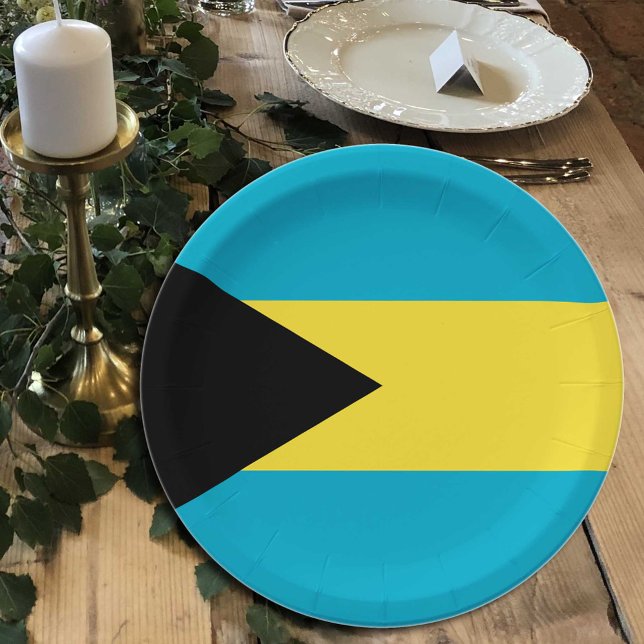 Bahamas Flag plates, party, sports, Bahamas Paper Plate (Creator Uploaded)