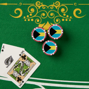 Bahamas flag poker chips
