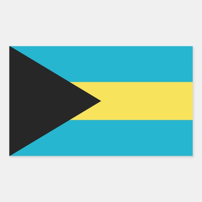 Bahamas Flag Rectangular Sticker (Front)