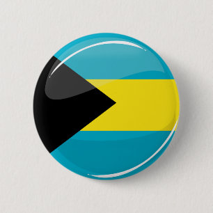 Bahamas Flag Round and Glossy 6 Cm Round Badge