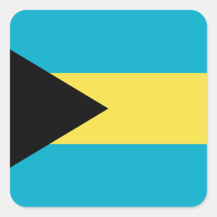 Bahamas Flag Square Sticker