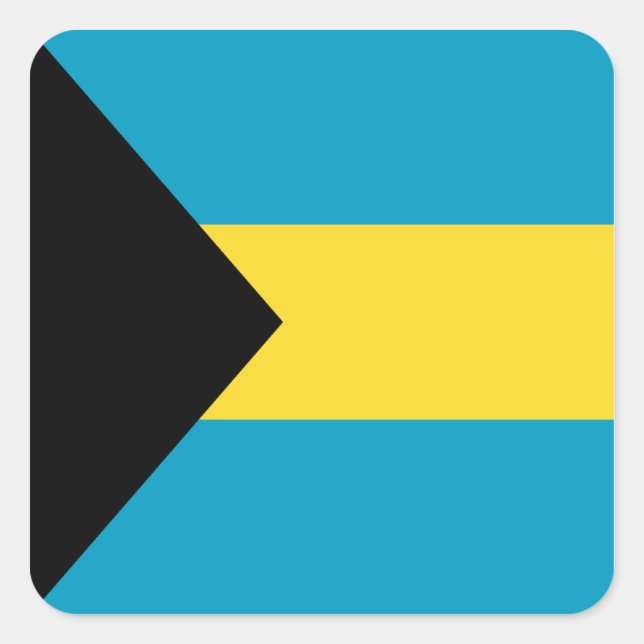 Bahamas Flag Sticker (Front)