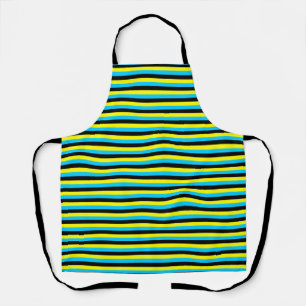 bahamas flag stripes country pattern blue yellow b apron