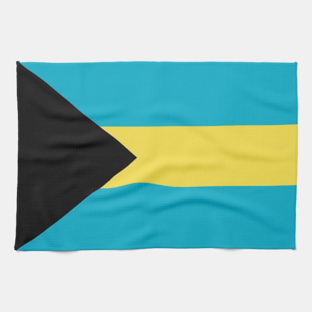 Bahamas flag tea towel (Horizontal)