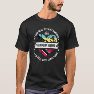 Bahamas Flag Trinidad&Tobago Grown  Husband Countr T-Shirt