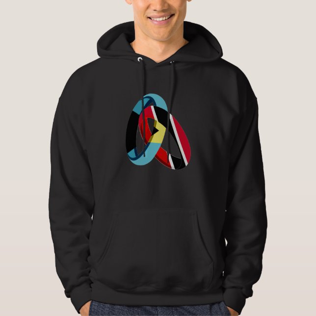 Bahamas Flag Trinidad&Tobago Grown Ring Marriage W Hoodie (Front)