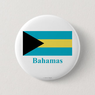 Bahamas Flag with Name 6 Cm Round Badge