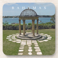 Bahamas gazebo by the sea view coasters