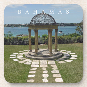 Bahamas gazebo by the sea view coasters