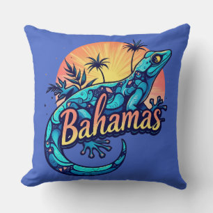 Bahamas Gecko Caribbean Cushion