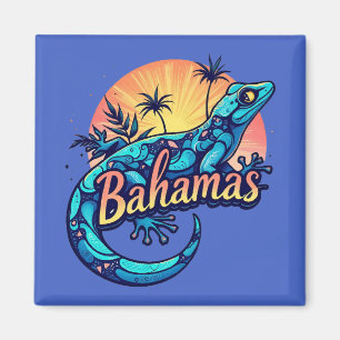 Bahamas Gecko Caribbean Magnet