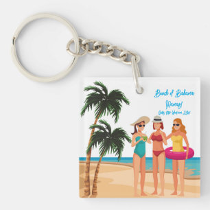 Bahamas Girls Trip Bachelorette Party Vacation Key Ring