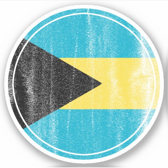 Bahamas Independence Sticker Bahamian Flag (Front)