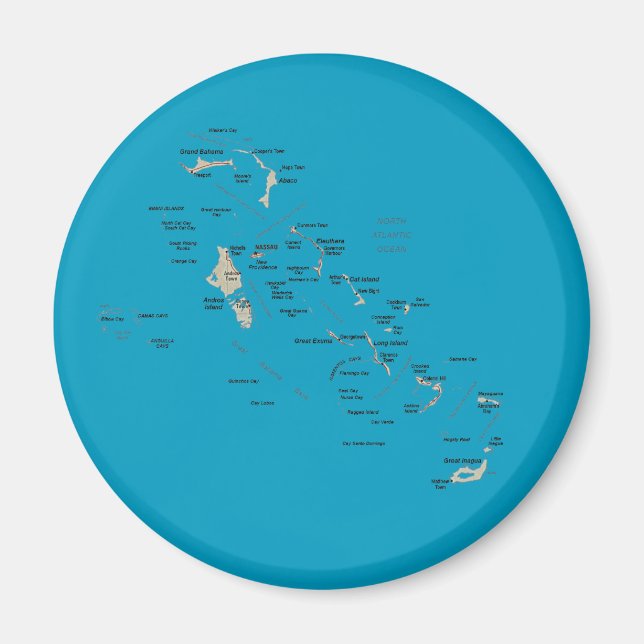 Bahamas Map Magnet (Front)