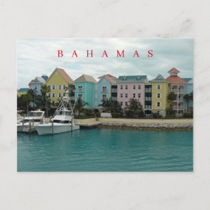 Bahamas Marina Village view postcard