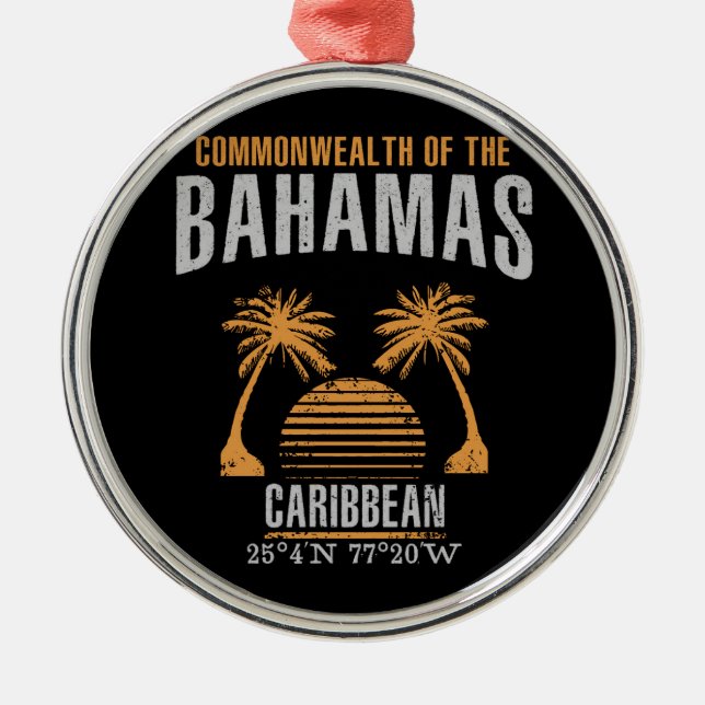 Bahamas Metal Tree Decoration (Front)