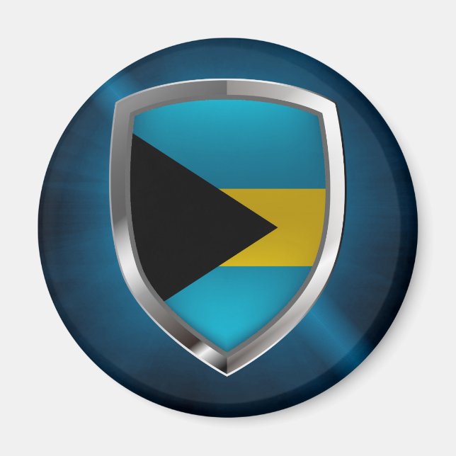 Bahamas Mettalic Emblem Magnet (Front)