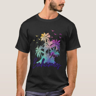 Bahamas Nassau Beach Vintage Palm Trees Vacation T-Shirt