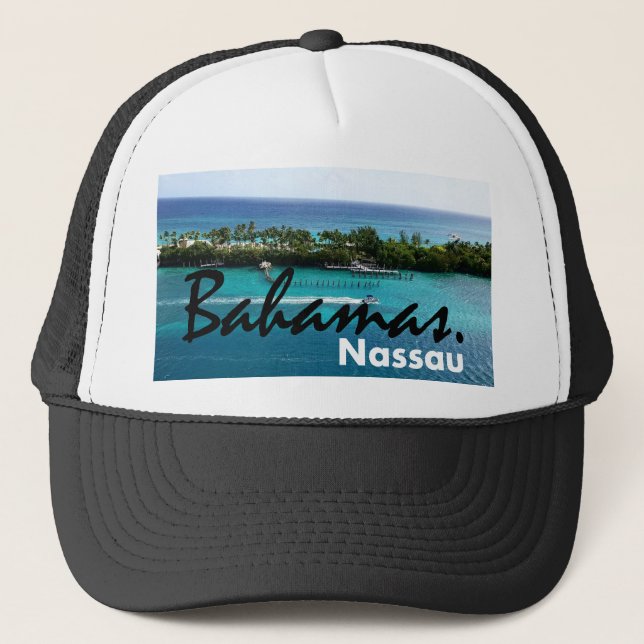 Bahamas Nassau Coastline Trucker Hat (Front)