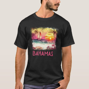 Bahamas Palm Tree Beach Vacation Summer and Surf T-Shirt