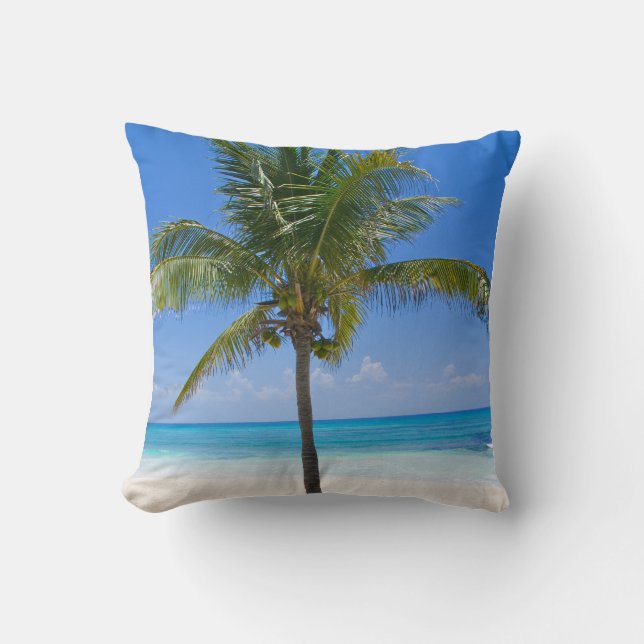 Bahamas Palm Tree Cushion (Front)