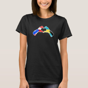 Bahamas Peurto Rico Flag Bahamians Peurto Rican He T-Shirt