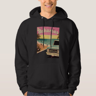 Bahamas Retro Beach Vacation Graphics Bahamas Surf Hoodie