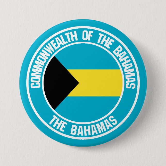 Bahamas Round Emblem 7.5 Cm Round Badge (Front)