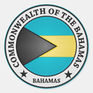 Bahamas Round Emblem Classic Round Sticker