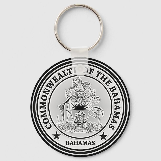 Bahamas Round Emblem Key Ring (Front)