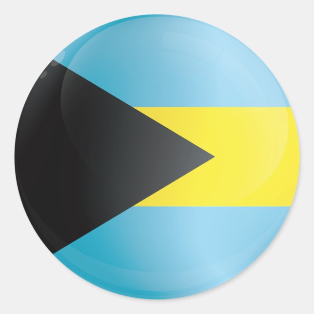 Bahamas  Round Icon Flag Classic Round Sticker (Front)