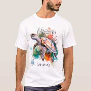 Bahamas Seat Turtle Bahamian Flag Beach Great Shar T-Shirt