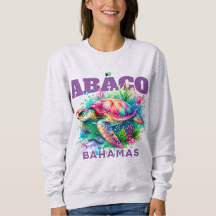 Bahamas Souvenir Gift : Abaco Bahamas Sea Turtle Sweatshirt
