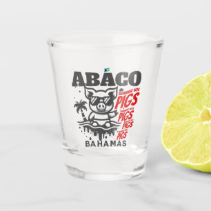 Bahamas Souvenir Gift: Abaco Bahamas Swimming Pigs Shot Glass