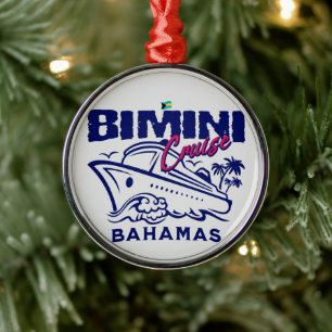 Bahamas Souvenir Gift : Bimini Bahamas Cruise Metal Tree Decoration
