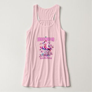 Bahamas Souvenir Gift : Bimini Bahamas Flamingo Singlet